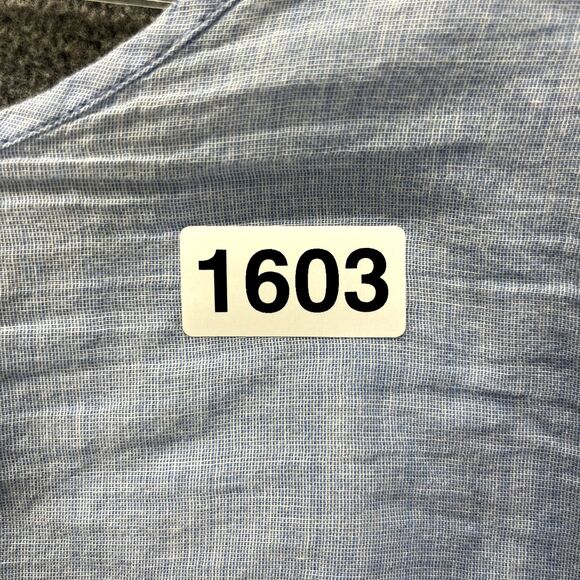 Gap Top women Medium Blue Puff Sleeves boat neck Floral embroidered Crop Blouse - Picture 14 of 14